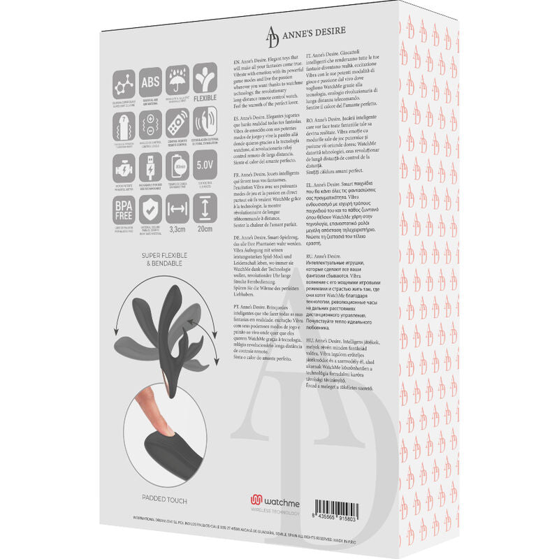 Image of ANNE'S DESIRE - RABBIT CONTROL REMOTO TECNOLOGÍA WATCHME NEGRO/GOLD - annesdesire