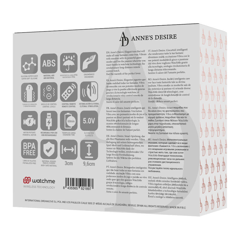 Image of ANNE'S DESIRE - PANTY PLEASURE TECNOLOGÍA WATCHME NEGRO/GOLD test final - annesdesire