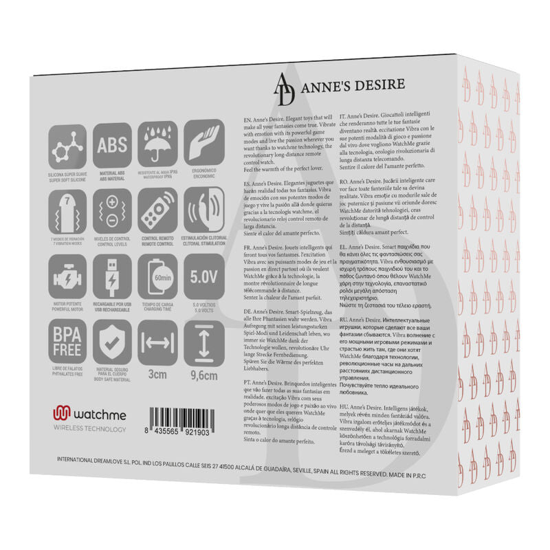 Image of ANNE'S DESIRE - PANTY PLEASURE TECNOLOGÍA WATCHME NEGRO - annesdesire