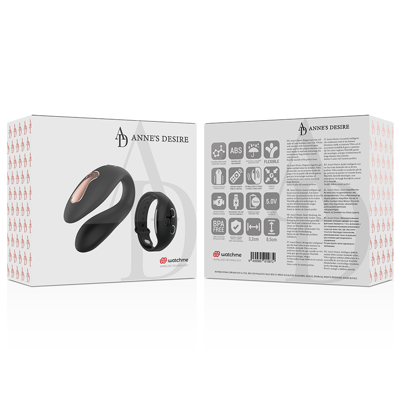 Image of ANNE'S DESIRE - DUAL PLEASURE TECNOLOGÍA WATCHME NEGRO - annesdesire